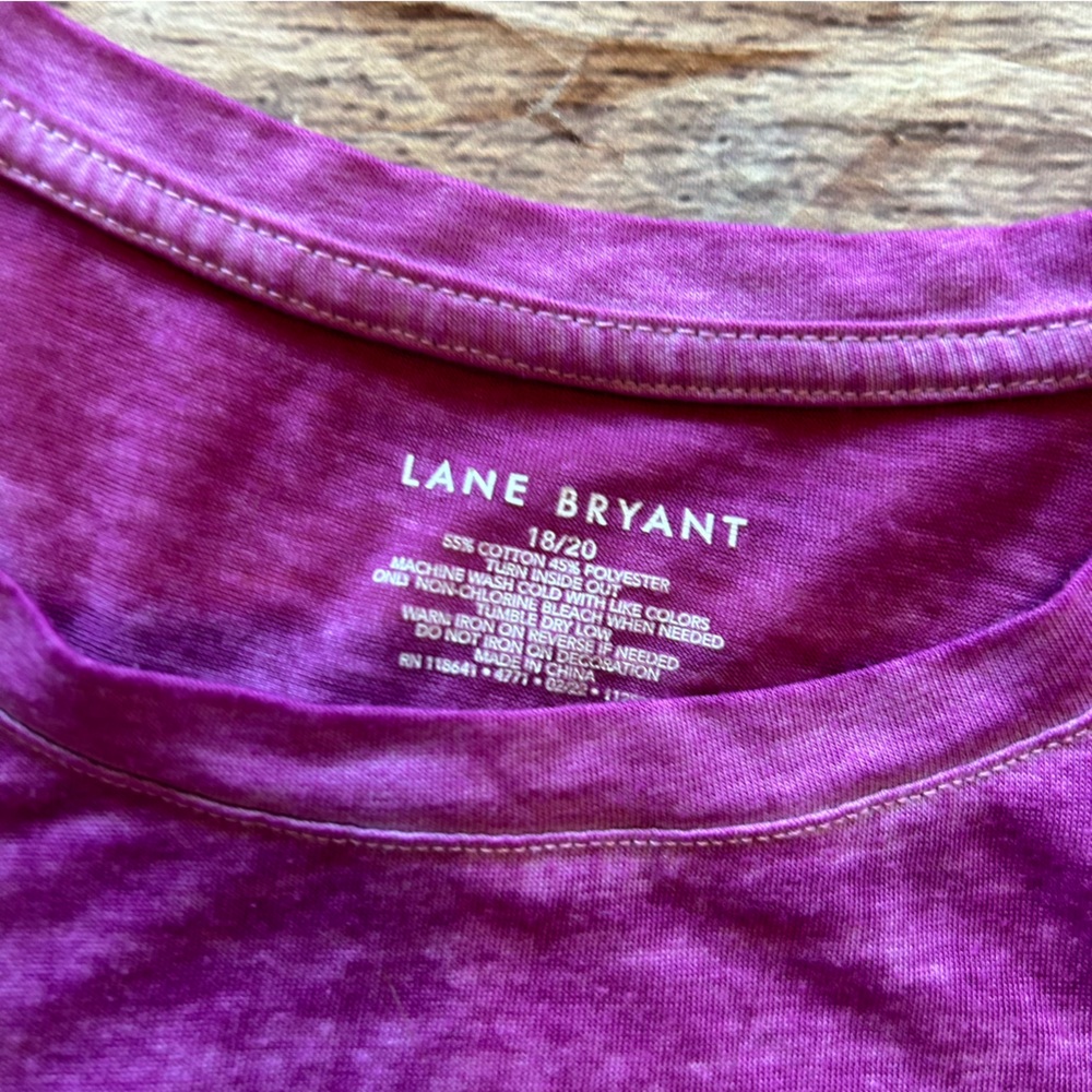 Women’s Lane Bryant Purple/Pink Tshirt Size 18/20 - Picture 6 of 6